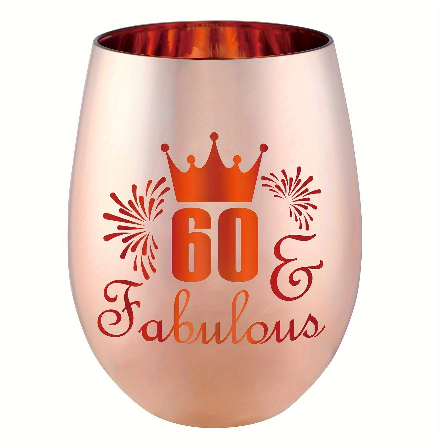 Stylish Glass Birthday Cup for Women - Ideal for 30th-70th birthdays - Durable and Reusable, Great for Home.