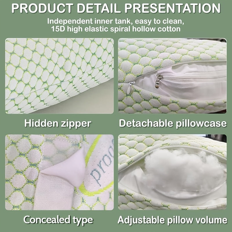 SereneRest Maternity Pillow offers full body support for side sleepers during pregnancy with adjustable H-U shape and extra soft polyester fiber.