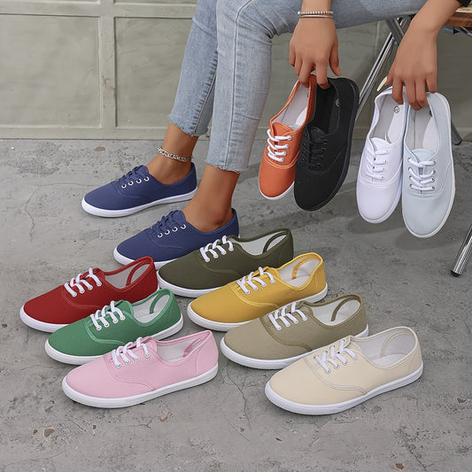 Elegant solid color sneakers for women.