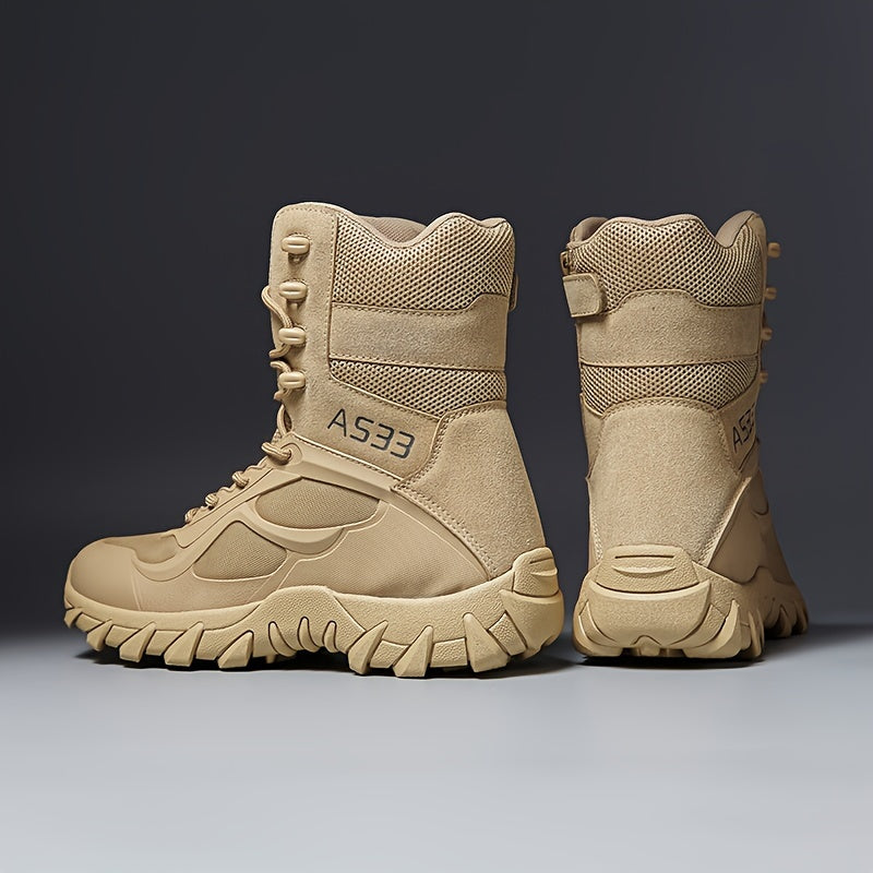 Men's durable snow boots for winter outdoor activities.