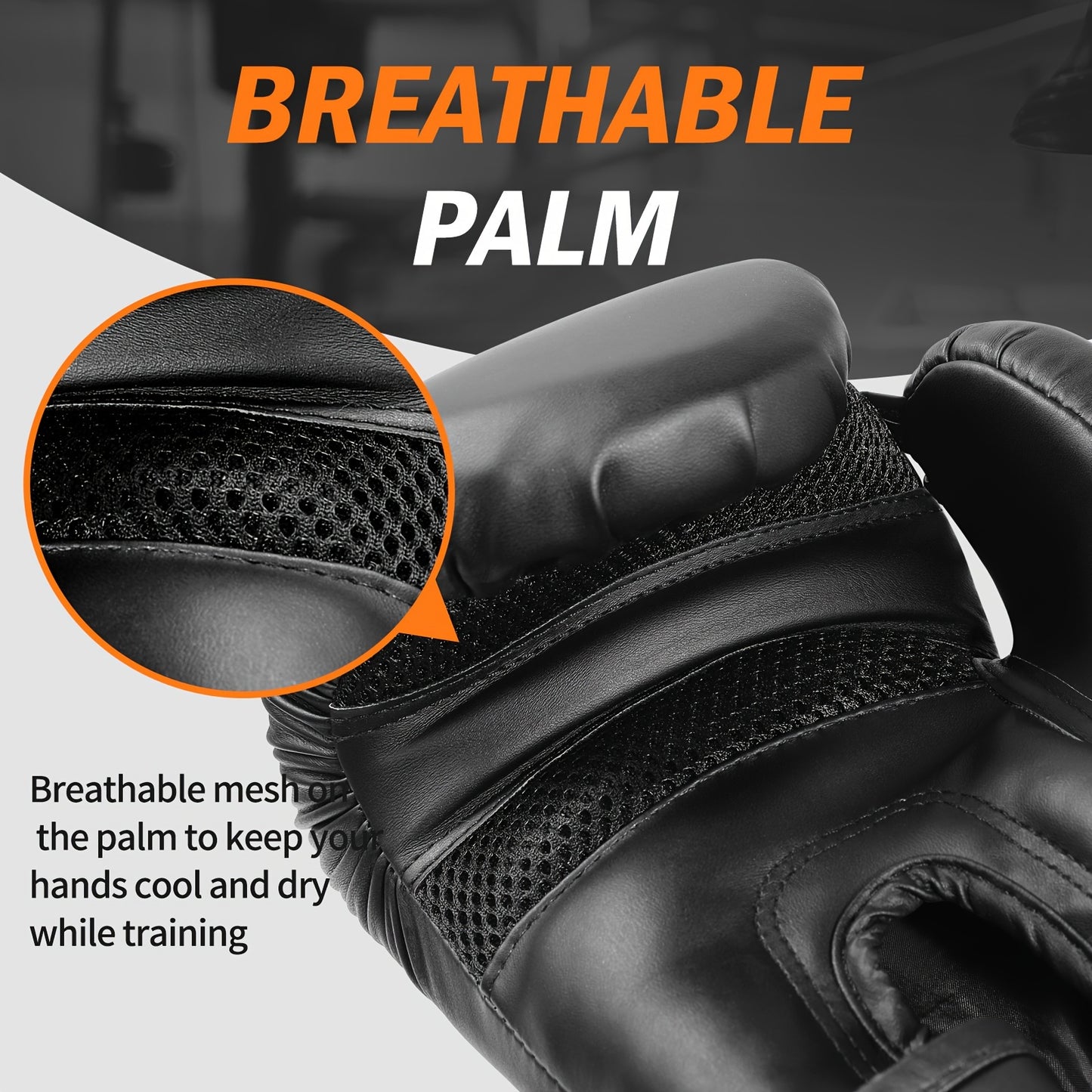 Boxing gloves in 10, 12, 14, and 16 oz made of faux leather for various combat sports training.