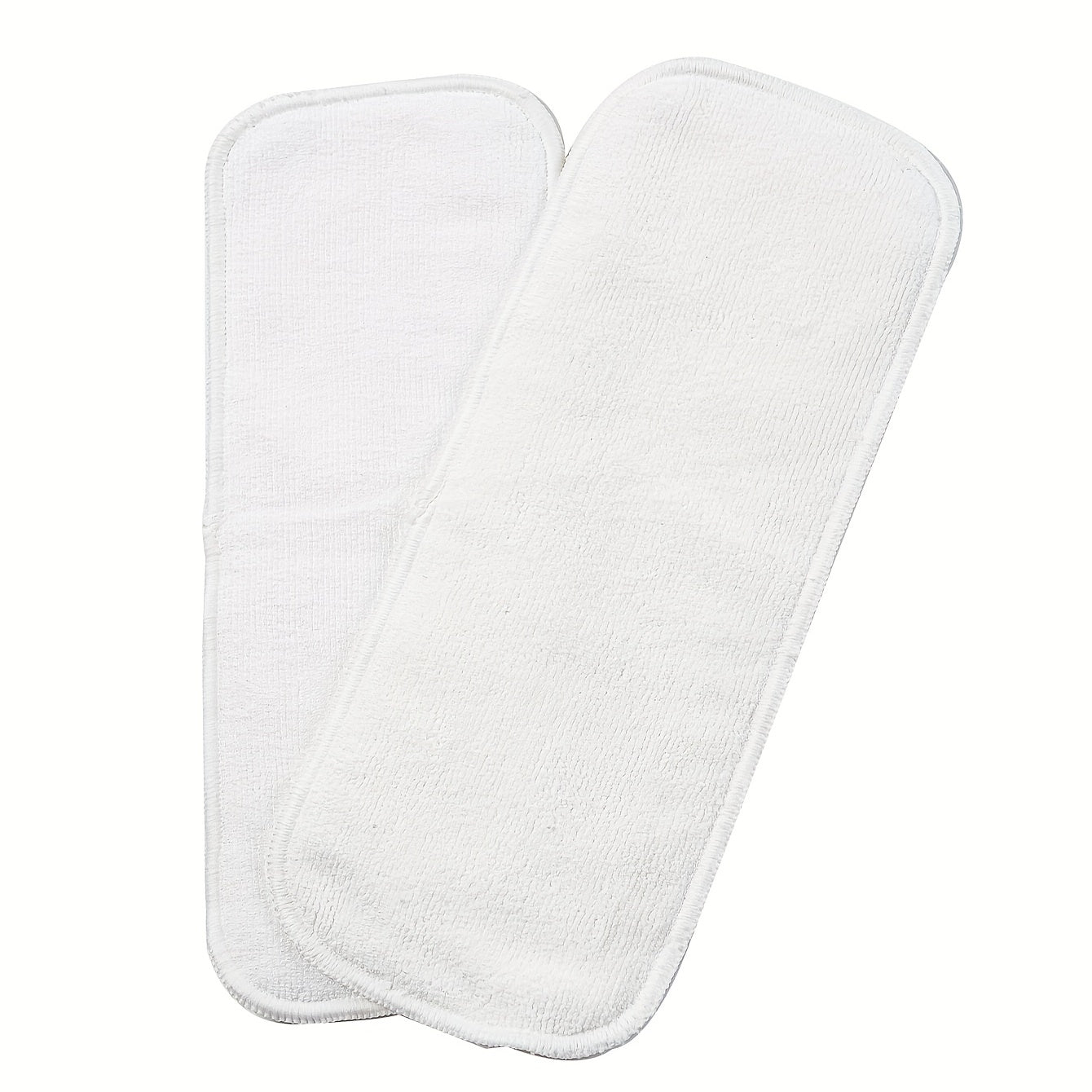 5 washable diaper pads with 3 layers, suitable for use with plug-in baby cloth diapers. These ultra-fine pads are super absorbent and measure 35.0*13.49cm in size.