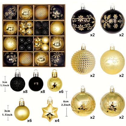 44 Christmas ball ornaments for decorating Christmas trees at home parties, weddings, and as holiday gifts.