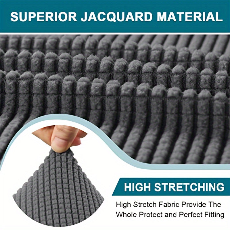 2 Stretch Armrest Covers made of durable spandex blend with plush texture. Scratch & dust resistant, and machine washable. Fits single to four-seater sofas & recliners in various colors.