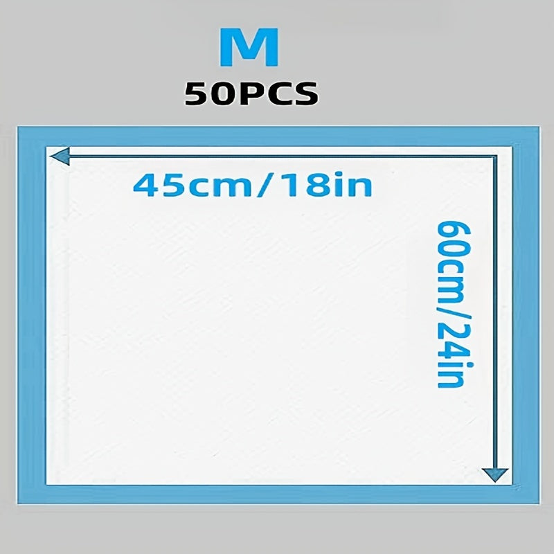 Lightweight disposable absorbent pads for cats and dogs, with waterproof and quick-dry features. Ideal for training puppies to use the bathroom. Available in 20/40/50/100 sheets. Great pet