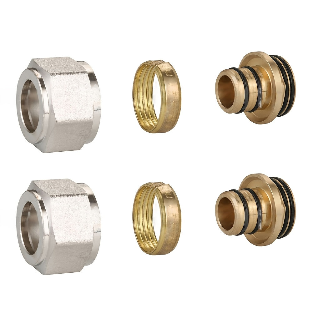 Metal Brass Floor Heating Water Distributor Adapter, Electricity-Free, Ideal for Home Renovation and DIY Tasks