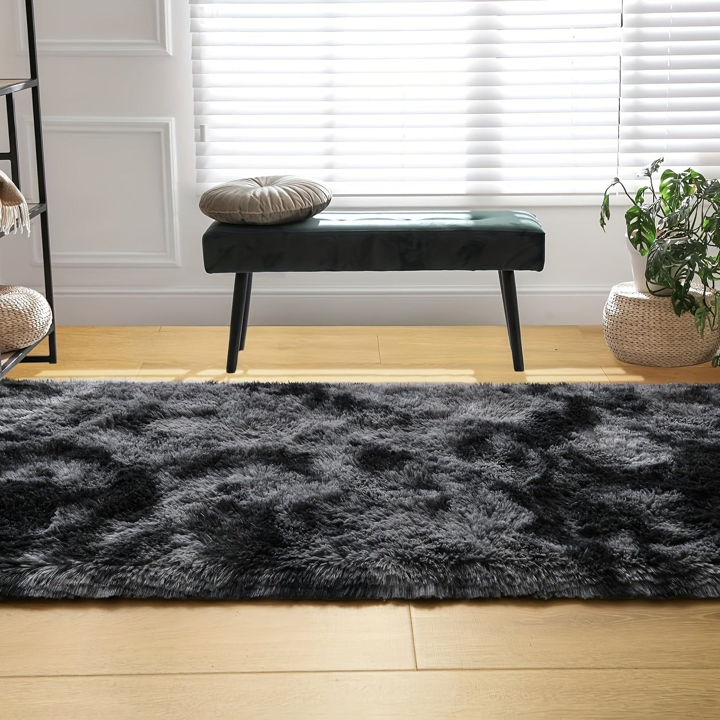 The Soft and Cozy Shaggy Carpet is ideal for the living room, bedroom, and hallway. It comes in a variety of colors and is simple to maintain with dry cleaning. With its rectangular shape, it can be used in multiple areas of the home. Constructed from