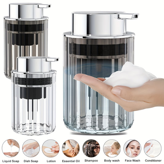 1pc Foaming Hand Soap Dispenser for Bathroom Accessories, refillable bottle for facial cleanser, shampoo and shower gel