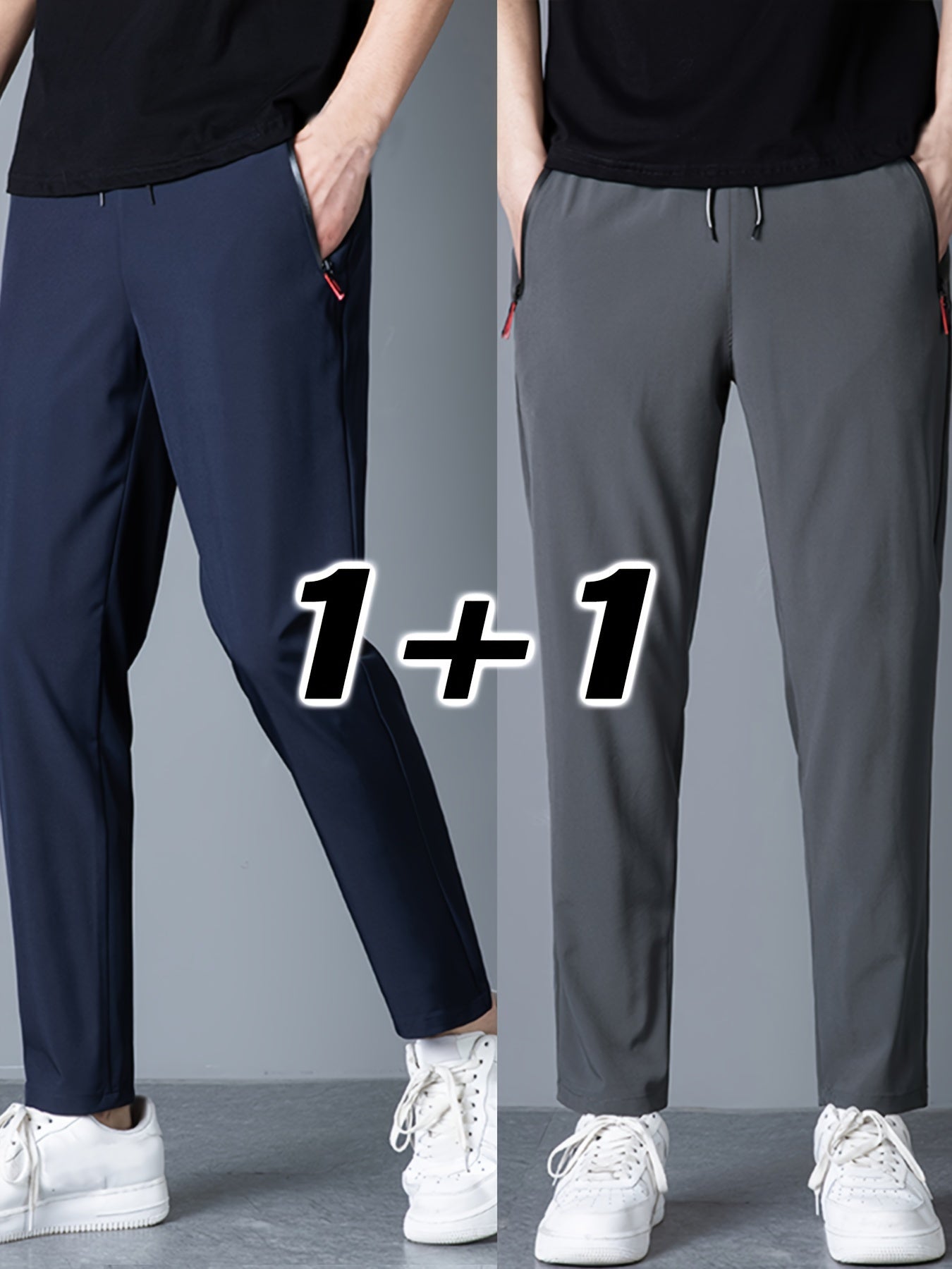 2 Men's Casual Pants - Trendy, Lightweight, Breathable, Quick Dry Sports Pants