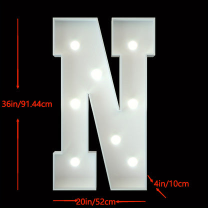 91.44cm Marquee Light Up Letters A-Z for Party, Wedding, and Birthday Decor