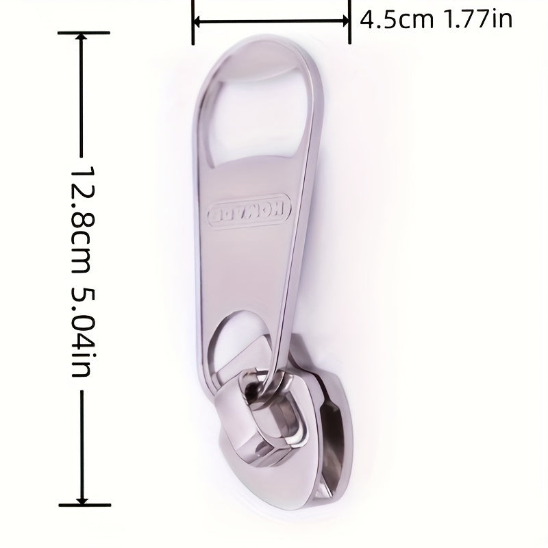 Metal opener with magnetic zipper for beer, wine, and juice, ideal for bars, pubs, clubs, restaurants, and home use. Perfect summer drinkware accessory for kitchens.