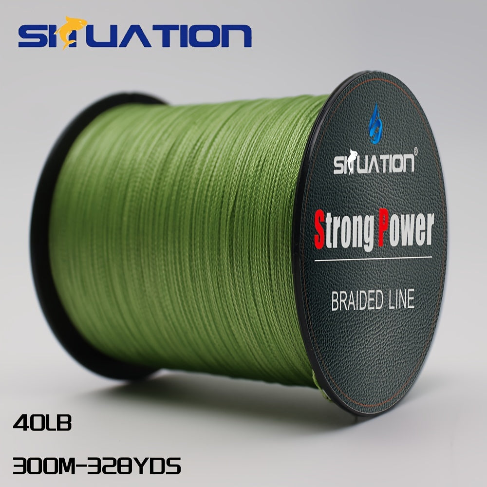 SIIUATION Ultra-Durable 499.87m PE Braided Fishing Line - 4-Strand, Anti-Abrasion, Smooth Long Casts, Available in Various Strengths, Super Strong, Multifilament.