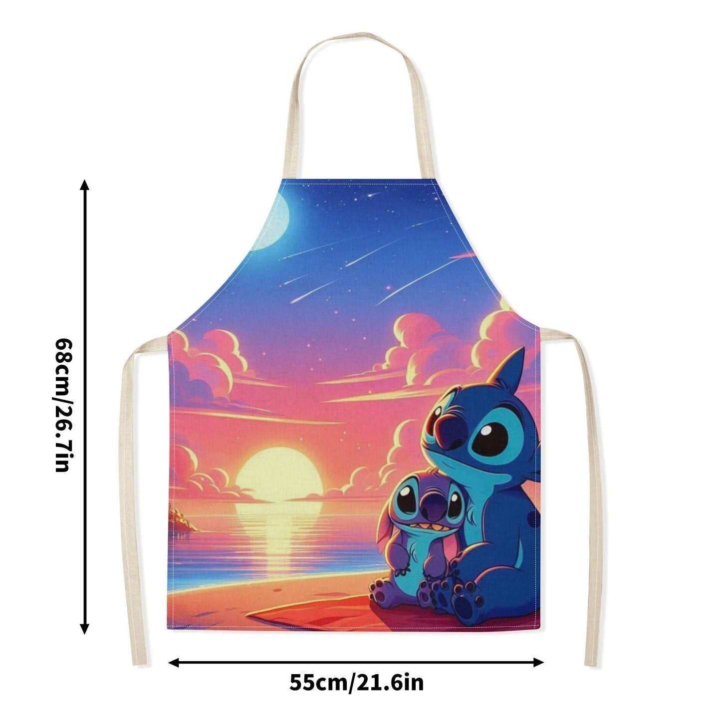 Disney has partnered with a stylish waterproof apron adorned with adorable cartoon designs of Mickey, Minnie, Winnie The Pooh, Stitch, and more. This apron is not only beautiful and fashionable but also boasts a simple and elegant style, making it