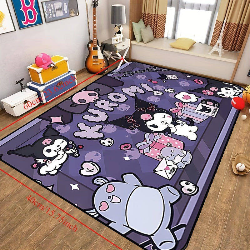 Sanrio Soft Area Mat with Non-Slip Backing - Ideal for Bedroom, Entryway, or Hallway Decoration, Ensuring Stability