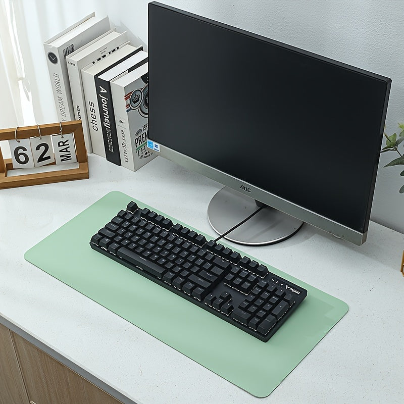 1 Non-slip PVC Faux Leather Desk Mat, Waterproof and Stain Resistant, Easy to Clean, Available in Multiple Colors for Office or Study Table.