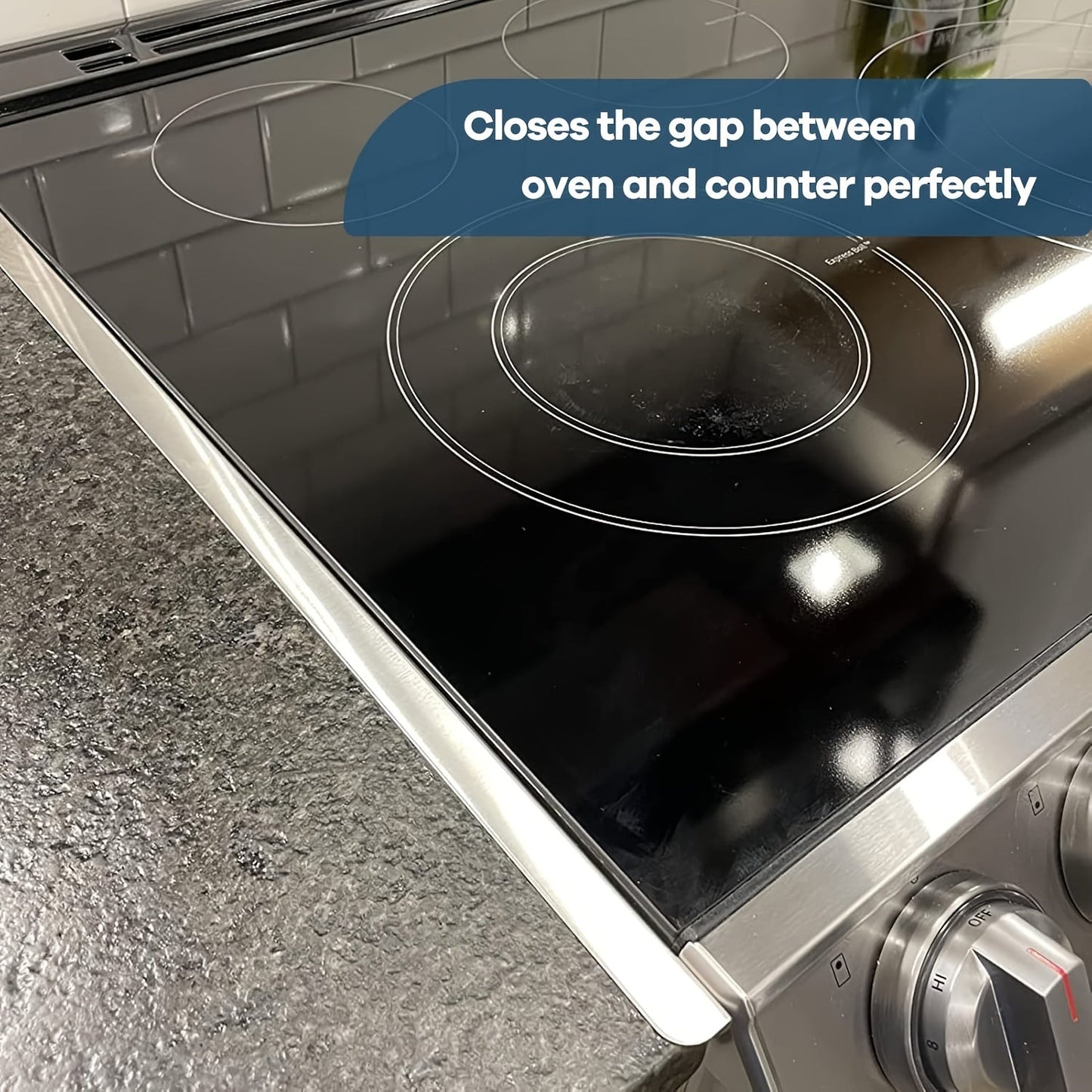 1 or 2 pieces of Stainless Steel Stove Gap Covers, Oven Side Gap Fillers | Stove Decoration Set, Shield Between Stove Top And Counter, Ideal Present for Christmas And New Year