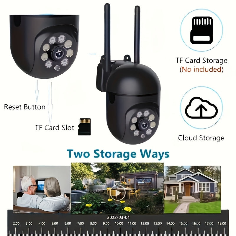 YIIYRY 1080P HD WiFi Camera featuring Infrared Night Vision, Two-Way Audio, Motion Detection, USB Power, Laptop Compatibility, Multi-Party App Sharing, and Real-Time Surveillance Smart Home Security for Ages 14 and Up.