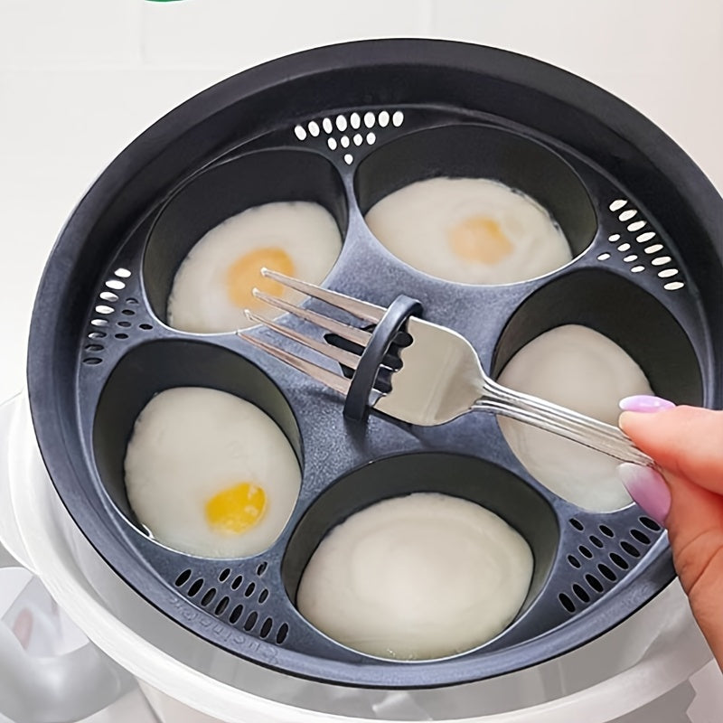 Get the Xiaomei Four-Slot Egg Steamer, a versatile kitchen gadget that lets you cook five poached eggs at once. This convenient home steamer also includes an egg cooking bowl and an egg boiling pot for all your egg cooking needs.