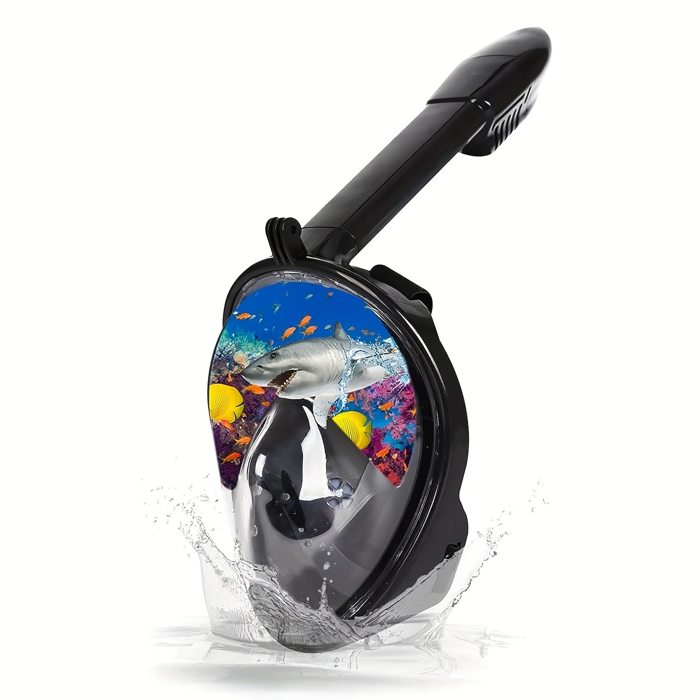 Best snorkeling mask for adults and swimmers - panoramic view, safe breathing, anti-fog, anti-leakage, and camera retention.