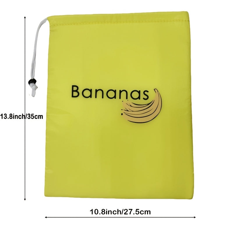 Rectangle Polyester Storage Bag for Bananas in the Supermarket or at Home, designed to keep fruit fresh. Reusable Aluminum Film Bag for storing fruits and vegetables, ensuring food safety. Includes a Salad Preservation Box for maintaining freshness.