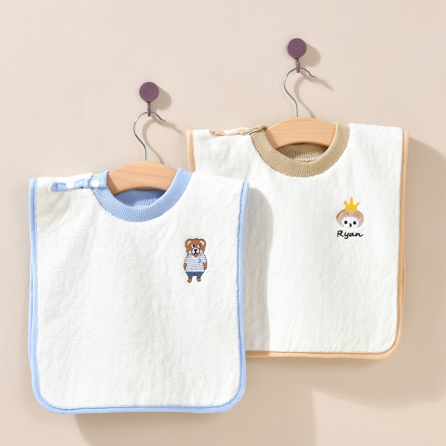 Adorable Cartoon Washcloth and Soft Waterproof Feeding Bib Set - Perfect Gifts for Christmas, Halloween, Thanksgiving, New Year's, and Valentine's Day