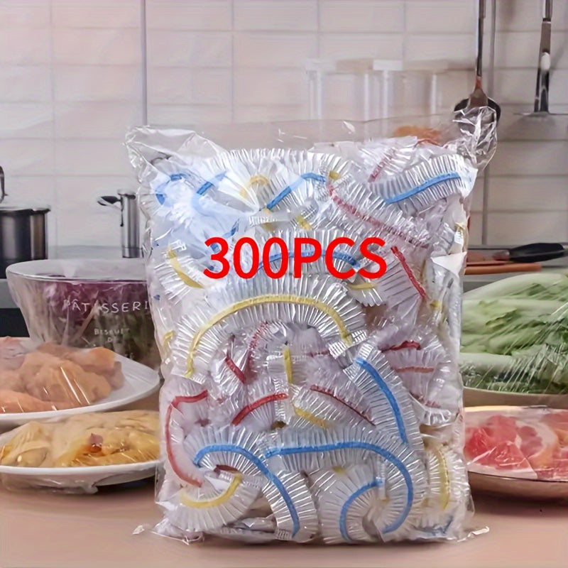 300 pieces of stretchable food wrap made of elastic disposable cling film, perfect for use in kitchens and restaurants. This transparent wrap is both anti-odor and safe for food contact. It is ideal for protecting leftovers and preventing dust