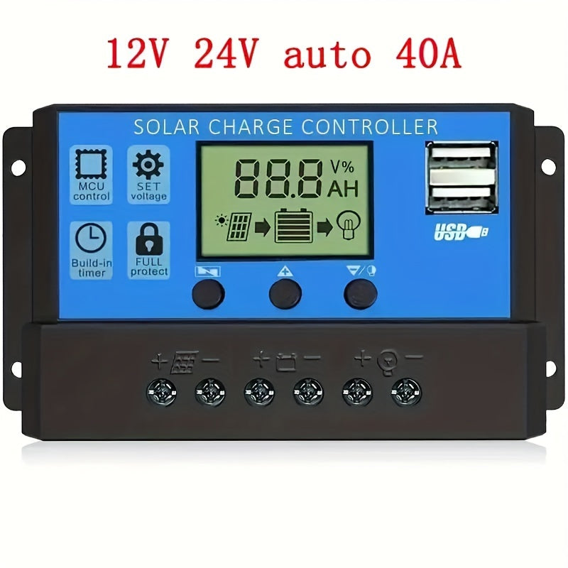 W88 Solar Charge Controller for 12V/24V Panels up to 100A