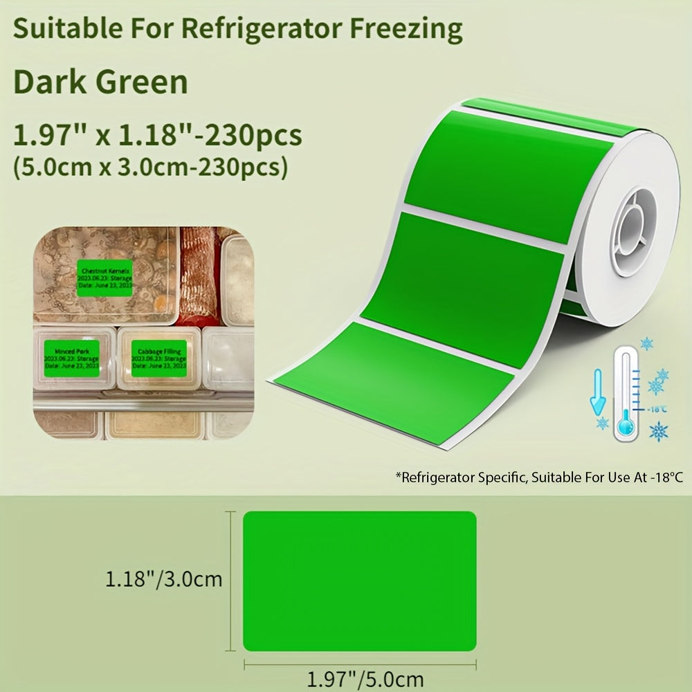 NIIMBOT Frozen Label Sticker Roll is waterproof, oil-proof, and low temperature resistant up to -18°C. It is easy to peel with no residue, made from long-lasting thermal paper for