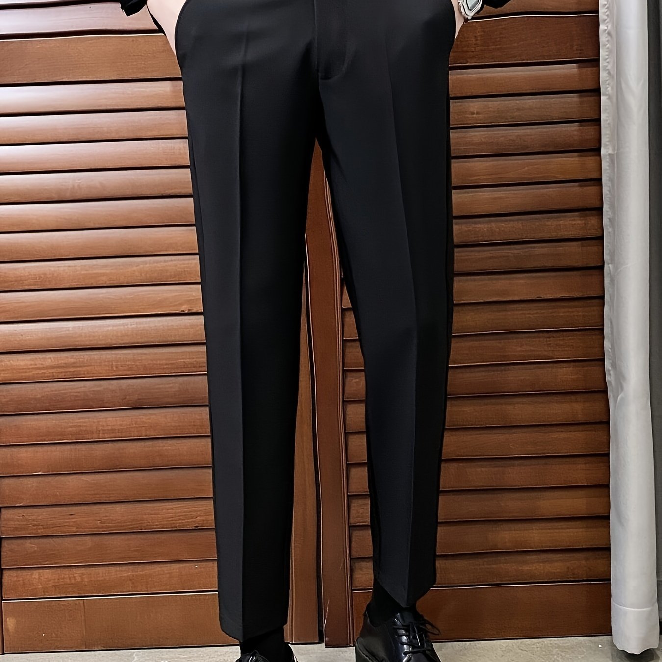 The new casual business-style trousers are sleek and stylish.