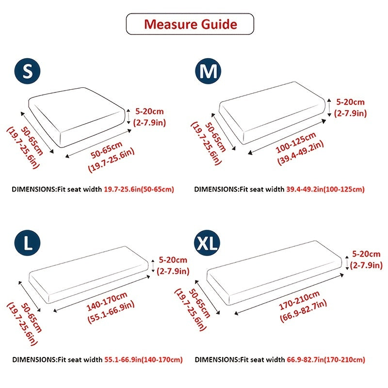 Stretch sofa seat cover to protect living room cushion.
