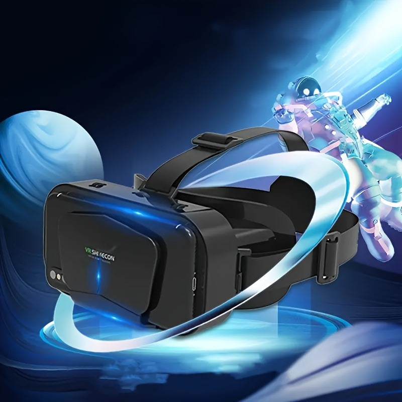 3D VR Glasses for Smartphones - Blue Light Lens, Fits 11.94-15.24cm Screens, Android & iOS Compatible, Great for Gaming & Movies