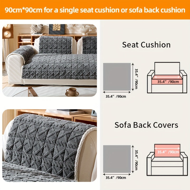 Plush, pet-friendly sofa cover for 1-4 seater sofas. Stain and slip-resistant, machine washable.