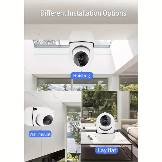 YIIYRY 1080P Wireless Security Camera - Smart Home WiFi IP Camera Featuring Motion Detection, Two-Way Audio, and Night Vision (SD Card Not Included)