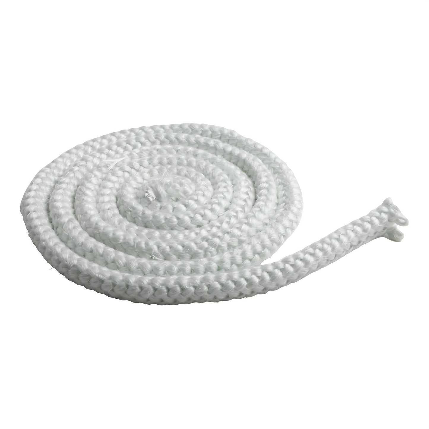 Strong and Reliable White Metal Fireplace Gasket Rope for Woodburner Stove Doors, Ensuring Heat Insulation and Fire Safety