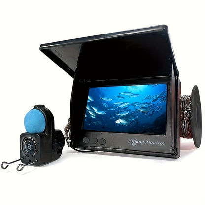 New 4.3-inch underwater fish finder features high-definition display, night vision, and camera for viewing fish at the bottom - ideal for fishing.