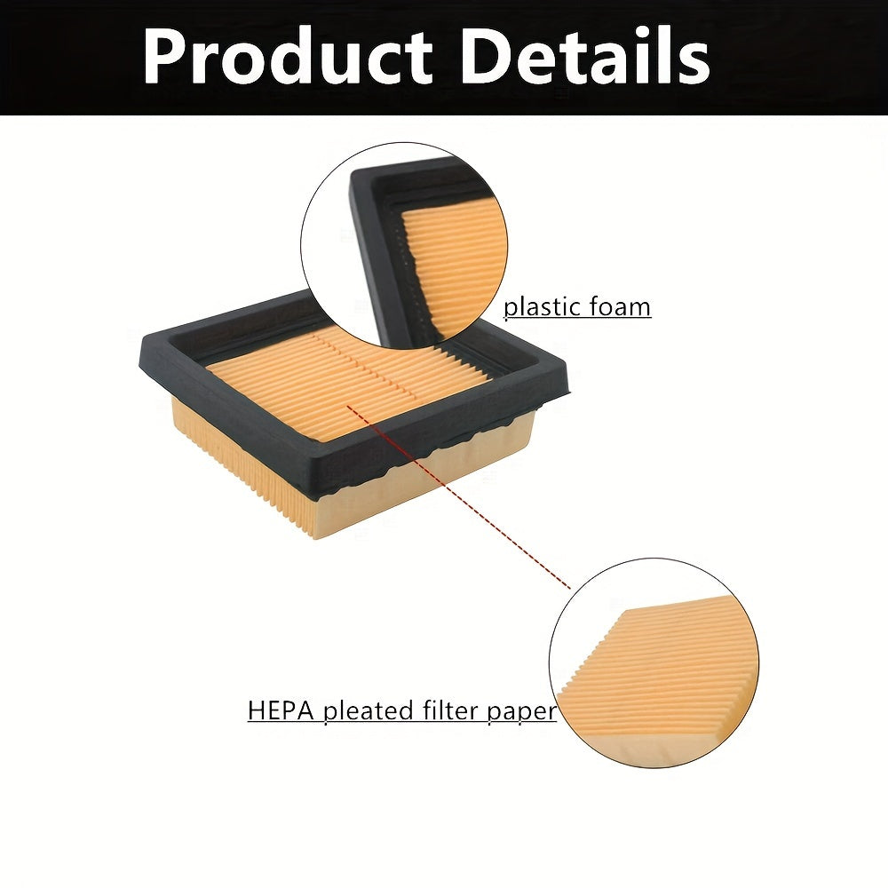 Mustahkam plastik material, Ryobi Backpack Blower modellari RY08420 va RY08420A bilan ishlatish uchun mo'ljallangan BP42 almashtirish havo filtrlarining 2-paketi. Ushbu filtrlar 900777005 changyutgich qismlari bilan ham mos keladi.