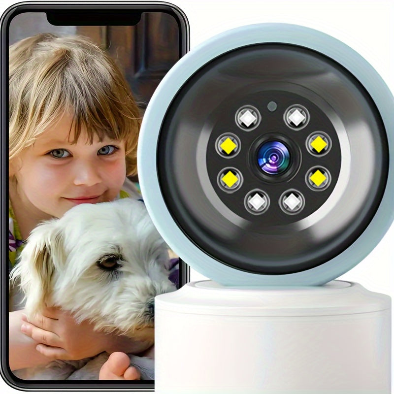 The Teruhal Smart Home Security Camera offers 2.4GHz WiFi connection, remote viewing through an app, motion detection and tracking, two-way audio, USB powered, automatic detection of abnormalities, dynamic human body object recognition, and is ideal for