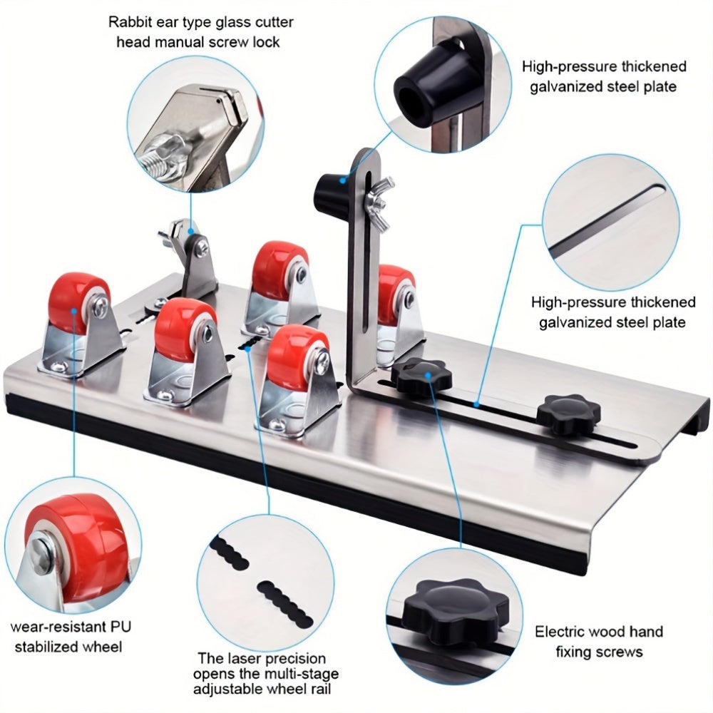 Durable Stainless Steel Glass Bottle Cutter, Easy DIY Wine and Beer Bottle Opener for Home Bar