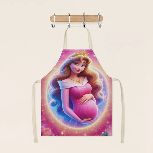 Waterproof apron featuring Elsa from Disney, with a vibrant cartoon princess print. Made of durable polyester, perfect for use at home, in restaurants, cafes, and supermarkets. Ideal for restaurant usage with its waterproof polyester material.