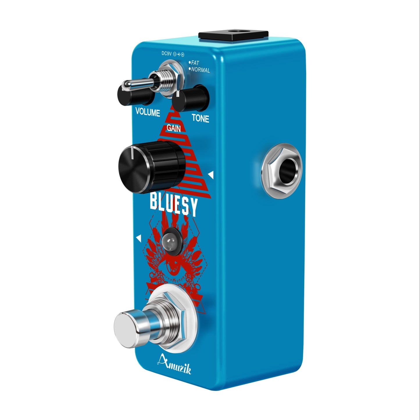 Classic Overdrive Guitar Pedal with Blues Drive Vintage Effect, Warm/Hot 2 Modes, Mini Size True Bypass