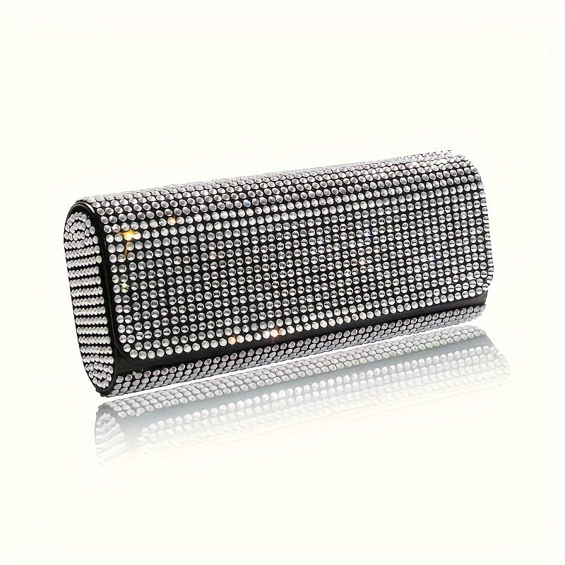 Elegant Golden Water Diamond Glasses Case Perfect for Sunglasses, Reading Glasses, and Eyeglasses Storage.