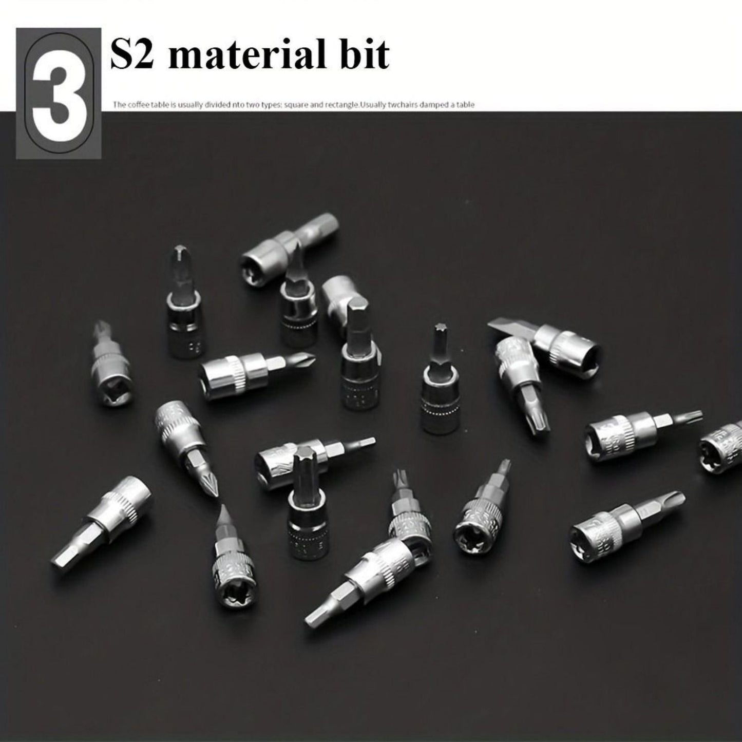 A comprehensive 46-piece professional sleeve set featuring an iron ratchet wrench with a 1/4 inch drive, versatile multi-function screwdriver head sleeve, precise metric measurements, and a convenient extension rod. Ideal for car repair and maintenance