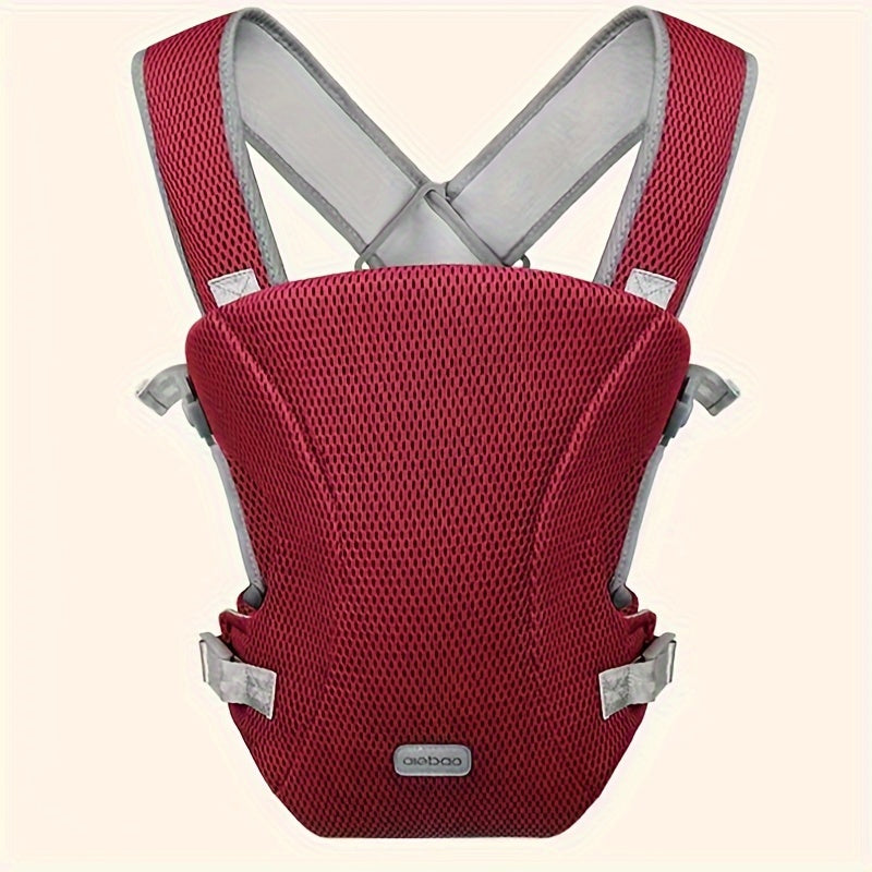 Lightweight all-season waist stool carrier for kids in deep gray, red, or navy - easy to carry while traveling.