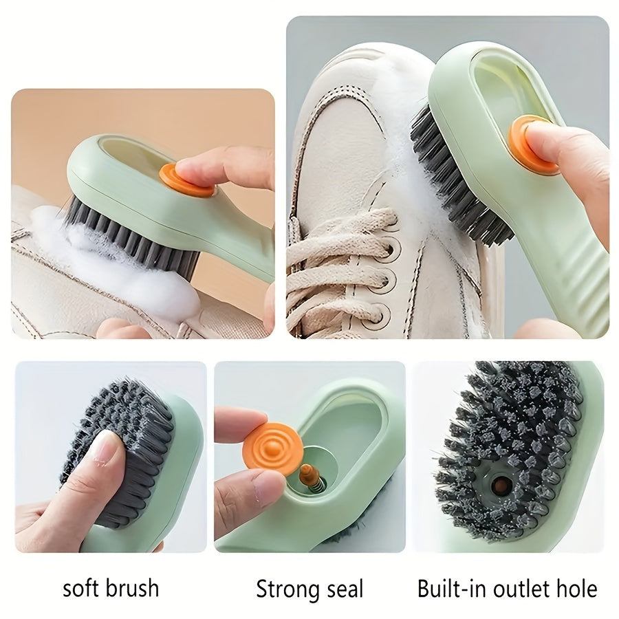 Multifunctional liquid shoe brush cleans shoes.