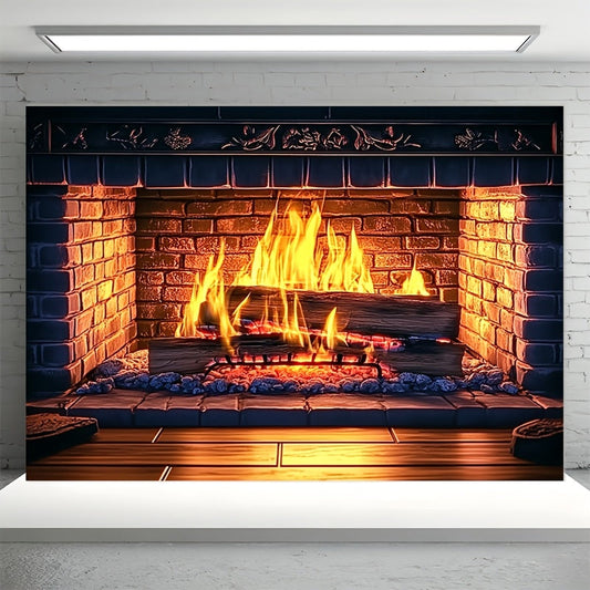 Get ready to cozy up with our 1-piece Giant 3D Fireplace Backdrop featuring a charming red brick design and realistic flames. Made from durable polyester, this backdrop requires no power to create a warm and inviting atmosphere. Available in three sizes