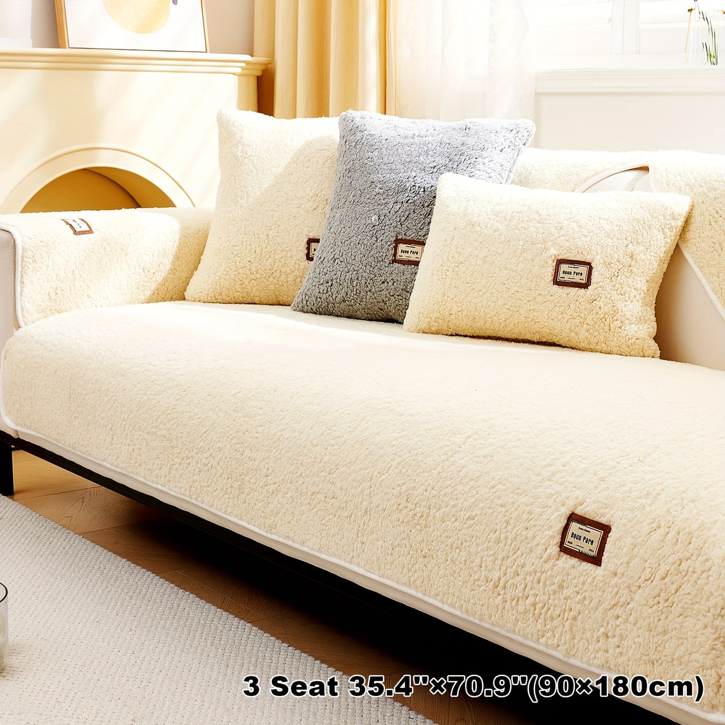 Sherpa Sofa Cover for Pets: Thick, Non Slip, Plush Furniture Protector