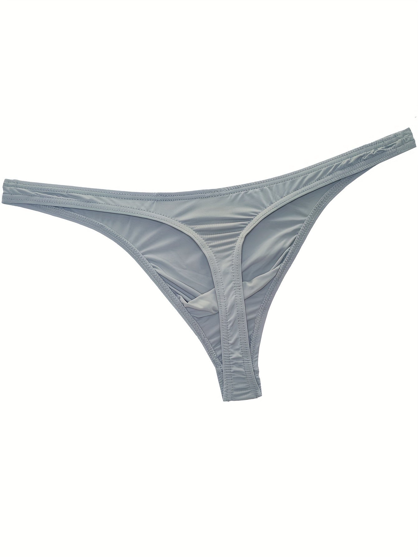 1 pack of men's ultra-thin, low waist ice silk fabric underpants for summer sports and fashion.