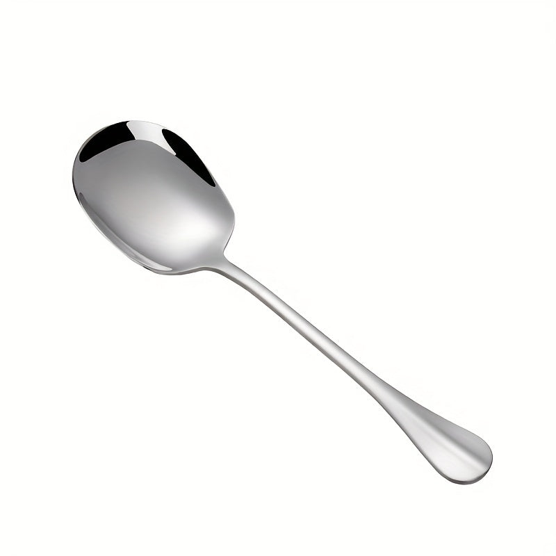 2 pieces of stainless steel serving spoons for catering events and parties.