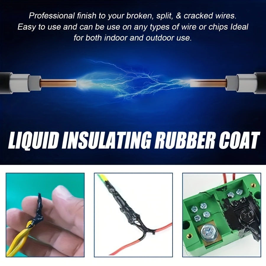 Rubber electrical coating for wires, waterproof sealant for various materials, ideal for indoor and outdoor use, great for arts, crafts, and packaging.