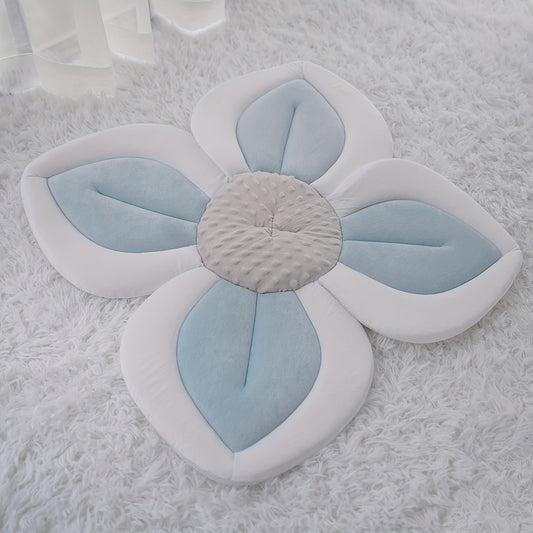 Cute Cartoon Flower Kids Bath Mat - Ultra-Soft Polyester, Non-Slip Safety Mat for Kids' Bath and Sink - Ideal Gift for Kids, Available in Deep Gray, Gray, Blue, and Yellow